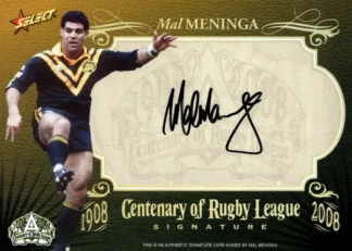 2008 NRL Centenary Oversize Master Set Immortal Signature - Mal Meninga
