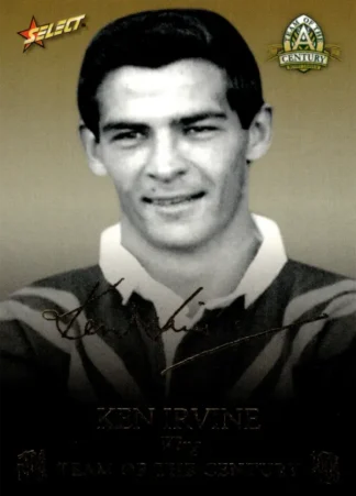 2008 NRL Centenary Oversize Team Of The Century Foil Signature - TCFS02 Ken Irvine