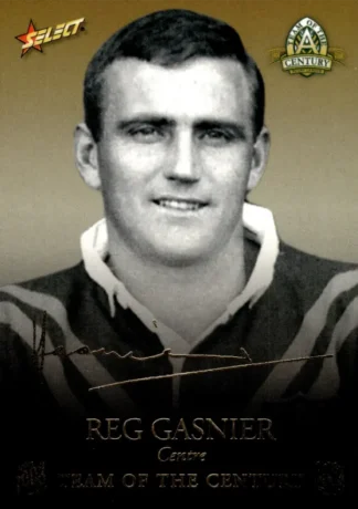 2008 NRL Centenary Oversize Team Of The Century Foil Signature - TCFS03 Reg Gasnier