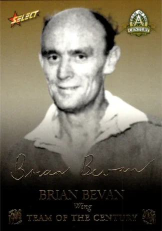 2008 NRL Centenary Oversize Team Of The Century Foil Signature - TCFS05 Brian Bevan