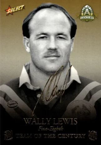 2008 NRL Centenary Oversize Team Of The Century Foil Signature - TCFS06 Wally Lewis