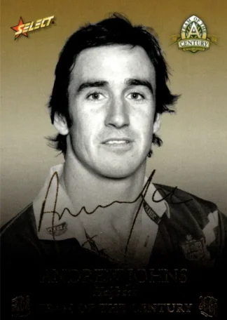 2008 NRL Centenary Oversize Team Of The Century Foil Signature - TCFS07 Andrew Johns
