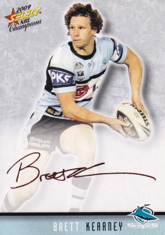2009 NRL Champions Red Foil Signature - FS12 Brett Kearney Cronulla Sharks