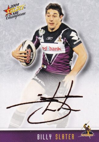 2009 NRL Champions Red Foil Signature - FS20 Billy Slater Melbourne Storm