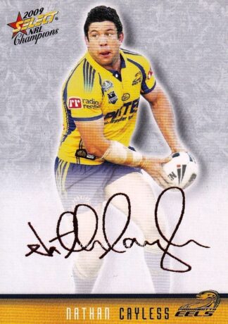 2009 NRL Champions Red Foil Signature - FS30 Nathan Cayless Parramatta Eels