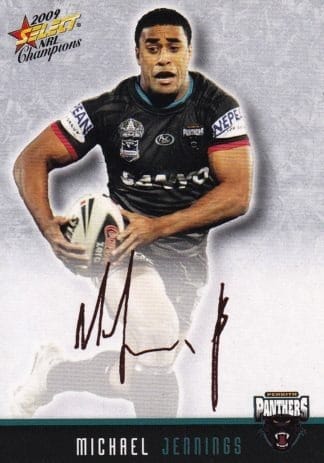 2009 NRL Champions Red Foil Signature - FS31 Michael Jennings Penrith Panthers