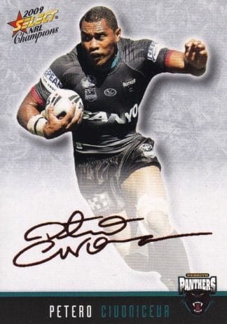 2009 NRL Champions Red Foil Signature - FS32 Petero Civoniceva Penrith Panthers