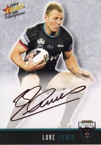 2009 NRL Champions Red Foil Signature - FS33 Luke Lewis Penrith Panthers