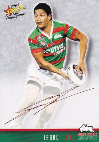 2009 NRL Champions Red Foil Signature - FS39 Issac Luke South Sydney Rabbitohs
