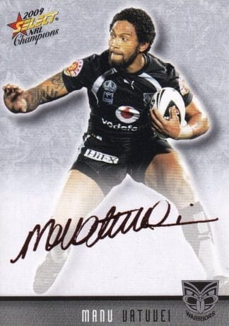 2009 NRL Champions Red Foil Signature - FS44 Manu Vatuvei Warriors