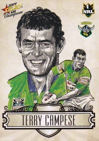 2009 NRL Champions Sketch Card - SK05 Terry Campese Canberra Raiders