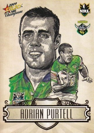 2009 NRL Champions Sketch Card - SK06 Adrian Purtell Canberra Raiders