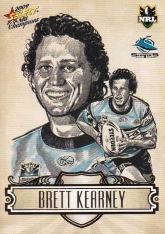 2009 NRL Champions Sketch Card - SK07 Brett Kearney Cronulla Sharks