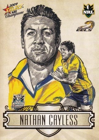 2009 NRL Champions Sketch Card - SK20 Nathan Cayless Parramatta Eels