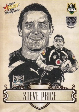 2009 NRL Champions Sketch Card - SK29 Steve Price Warriors