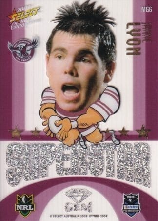2009 NRL Champions Mascot Gem - MG06 Jamie Lyon Manly Sea Eagles