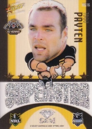 2009 NRL Champions Mascot Gem - MG16 Todd Payten Wests Tigers