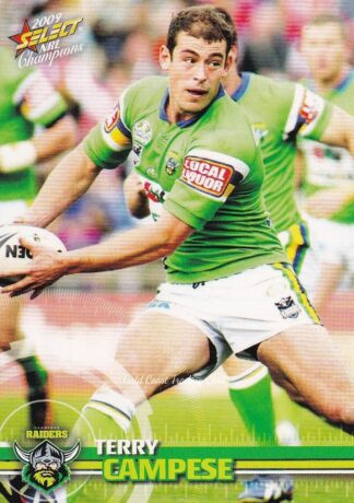 2009 NRL Champions Common Card - Base 029 Terry Campese Canberra Raiders