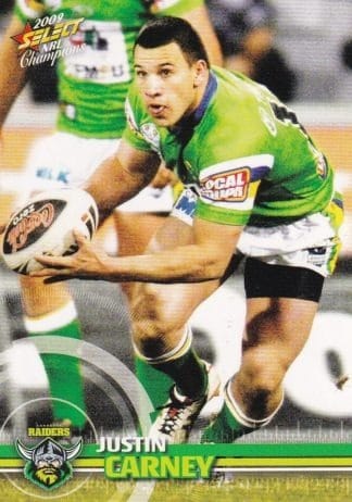 2009 NRL Champions Common Card - Base 038 Justin Carney Canberra Raiders