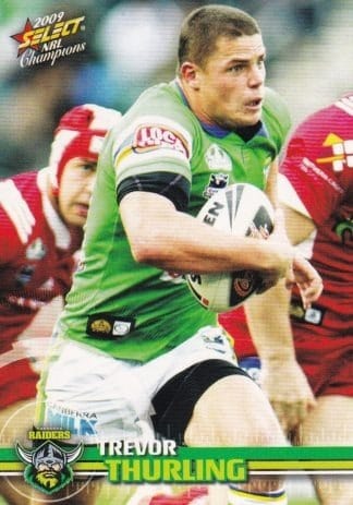 2009 NRL Champions Common Card - Base 039 Trevor Thurling Canberra Raiders