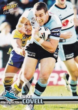 2009 NRL Champions Common Card - Base 041 Luke Covell Cronulla Sharks
