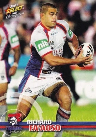 2009 NRL Champions Common Card - Base 089 Richard Fa'aoso Newcastle Knights