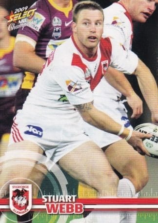 2009 NRL Champions Common Card - Base 145 Stuart Webb St George Dragons