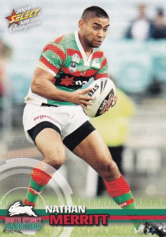 2009 NRL Champions Common Card - Base 154 Nathan Merritt South Sydney Rabbitohs