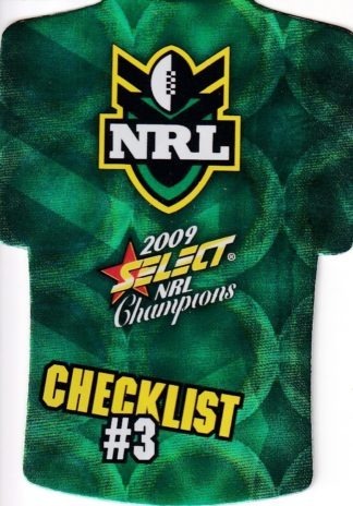 2009 NRL Champions Parallel Holofoil Jersey - JDC003 Checklist #3