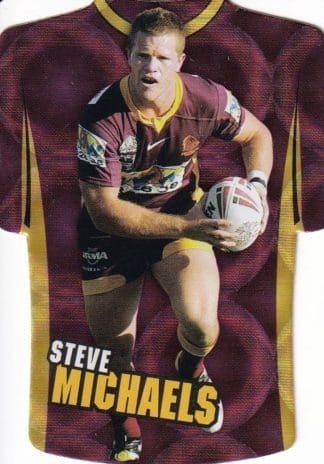2009 NRL Champions Parallel Holofoil Jersey - JDC010 Steve Michaels Brisbane Broncos