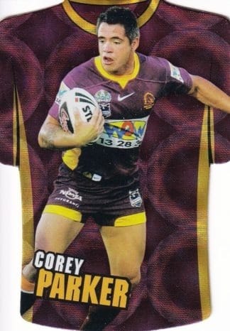 2009 NRL Champions Parallel Holofoil Jersey - JDC011 Corey Parker Brisbane Broncos