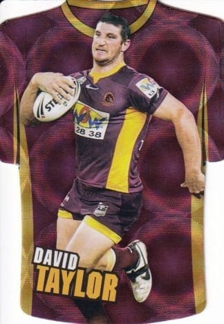 2009 NRL Champions Parallel Holofoil Jersey - JDC013 David Taylor Brisbane Broncos