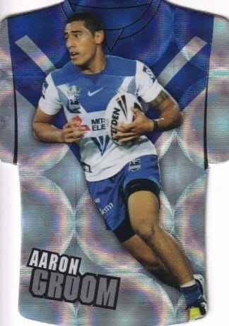 2009 NRL Champions Parallel Holofoil Jersey - JDC025 Aaron Groom Canterbury Bulldogs