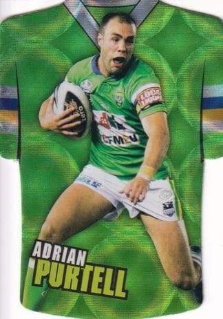2009 NRL Champions Parallel Holofoil Jersey - JDC034 Adrian Purtell Canberra Raiders