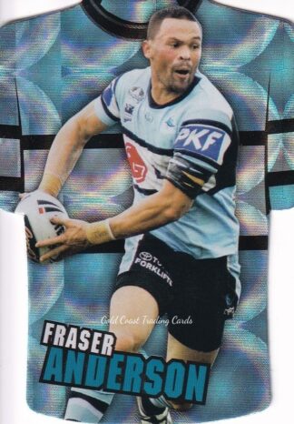 2009 NRL Champions Parallel Holofoil Jersey - JDC049 Fraser Anderson Cronulla Sharks