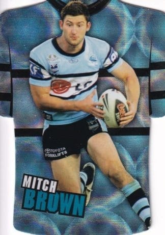2009 NRL Champions Parallel Holofoil Jersey - JDC050 Mitch Brown Cronulla Sharks