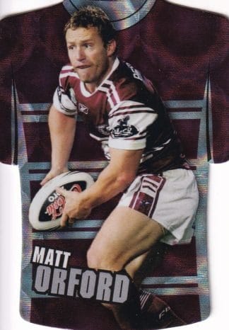 2009 NRL Champions Parallel Holofoil Jersey - JDC064 Matt Orford Manly Sea Eagles
