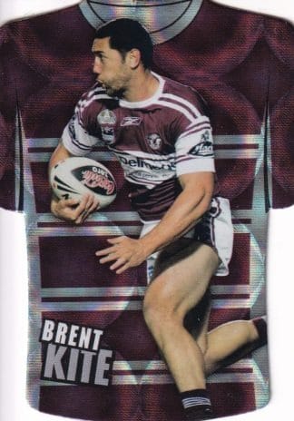 2009 NRL Champions Parallel Holofoil Jersey - JDC069 Brent Kite Manly Sea Eagles