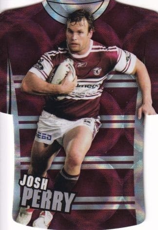 2009 NRL Champions Parallel Holofoil Jersey - JDC072 Josh Perry Manly Sea Eagles