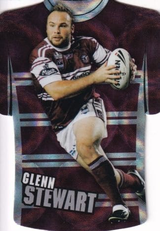2009 NRL Champions Parallel Holofoil Jersey - JDC074 Glenn Stewart Manly Sea Eagles