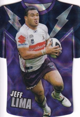 2009 NRL Champions Parallel Holofoil Jersey - JDC087 Jeff Lima Melbourne Storm