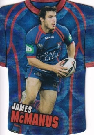 2009 NRL Champions Parallel Holofoil Jersey - JDC091 James McManus Newcastle Knights