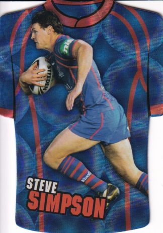 2009 NRL Champions Parallel Holofoil Jersey - JDC096 Steve Simpson Newcastle Knights