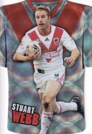 2009 NRL Champions Parallel Holofoil Jersey - JDC145 Stuart Webb St George Dragons