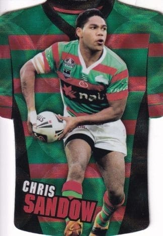 2009 NRL Champions Parallel Holofoil Jersey - JDC159 Chris Sandow South Sydney Rabbitohs