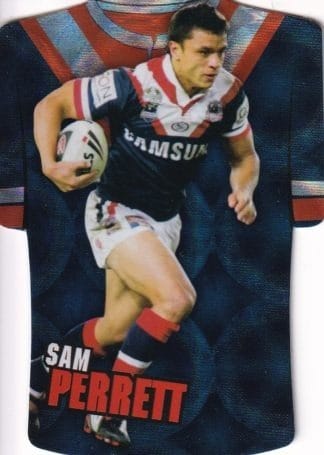 2009 NRL Champions Parallel Holofoil Jersey - JDC168 Sam Perrett Sydney Roosters