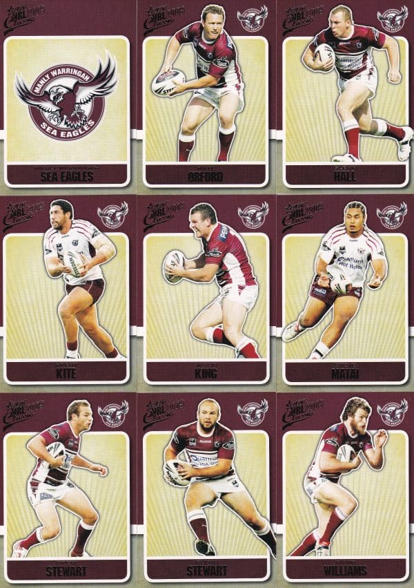 2009 NRL Classic Base Team Set - Manly Sea Eagles