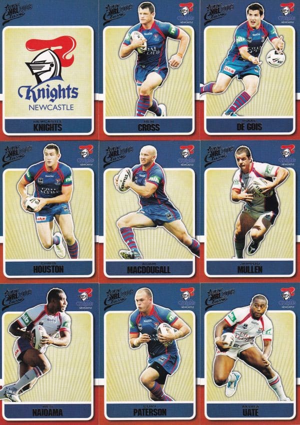 2009 NRL Classic Base Team Set - Newcastle Knights