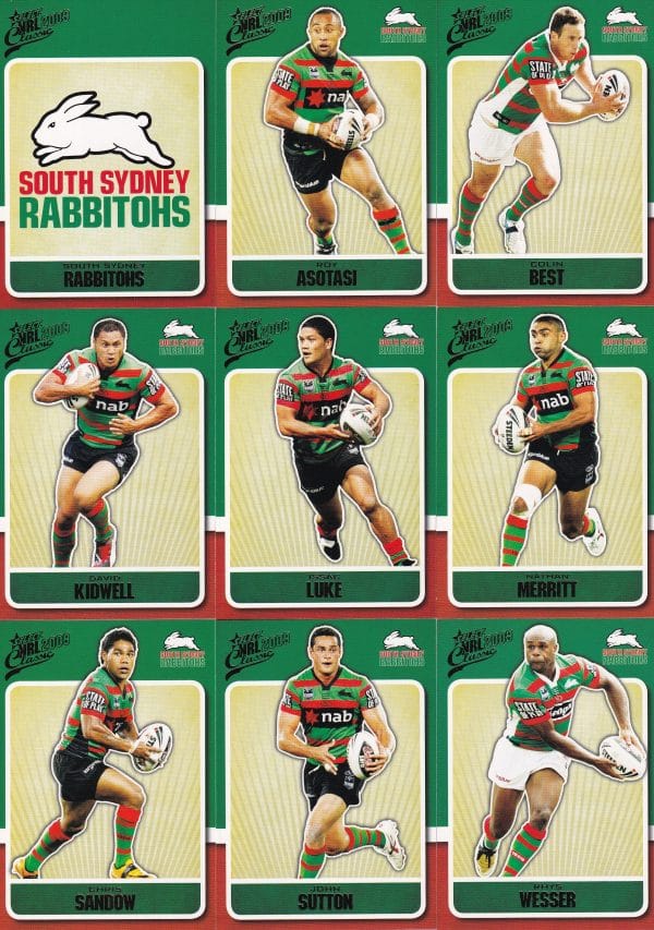 2009 NRL Classic Base Team Set - South Sydney Rabbitohs