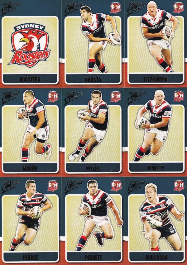 2009 NRL Classic Base Team Set - Sydney Roosters